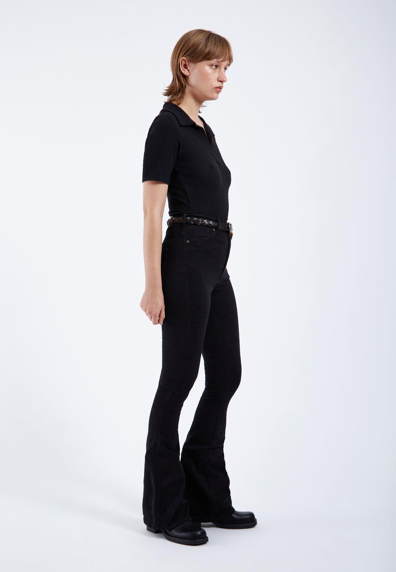 Flare Jeans Boots Thigh Leather Blakely High Waisted Bell Bottom