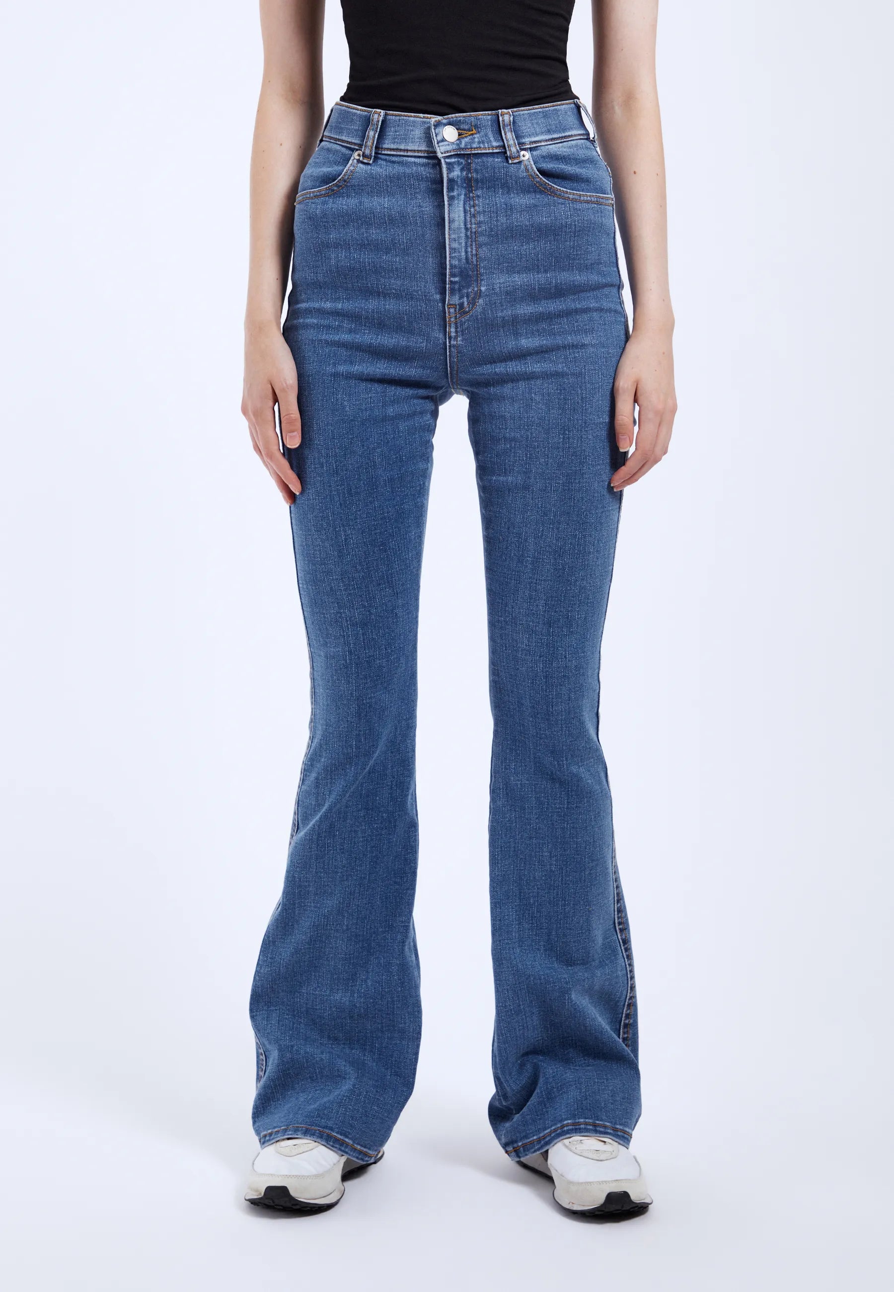 Denim Moxy High Flare Vale Sky Plain Denim Good Times