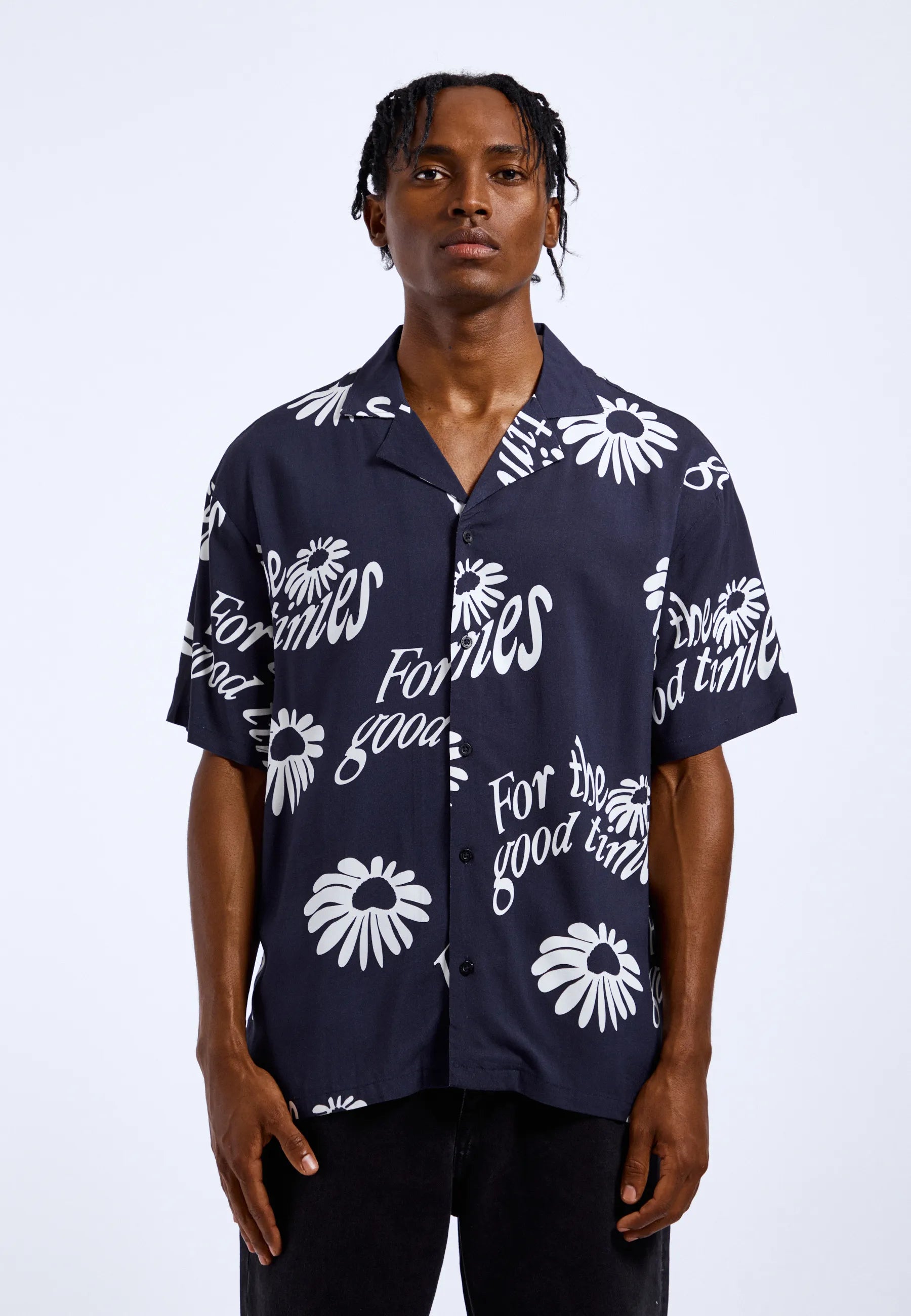 Dr. Denim | Madi Shirt - Navy Flower All Over | Denim & Good Times