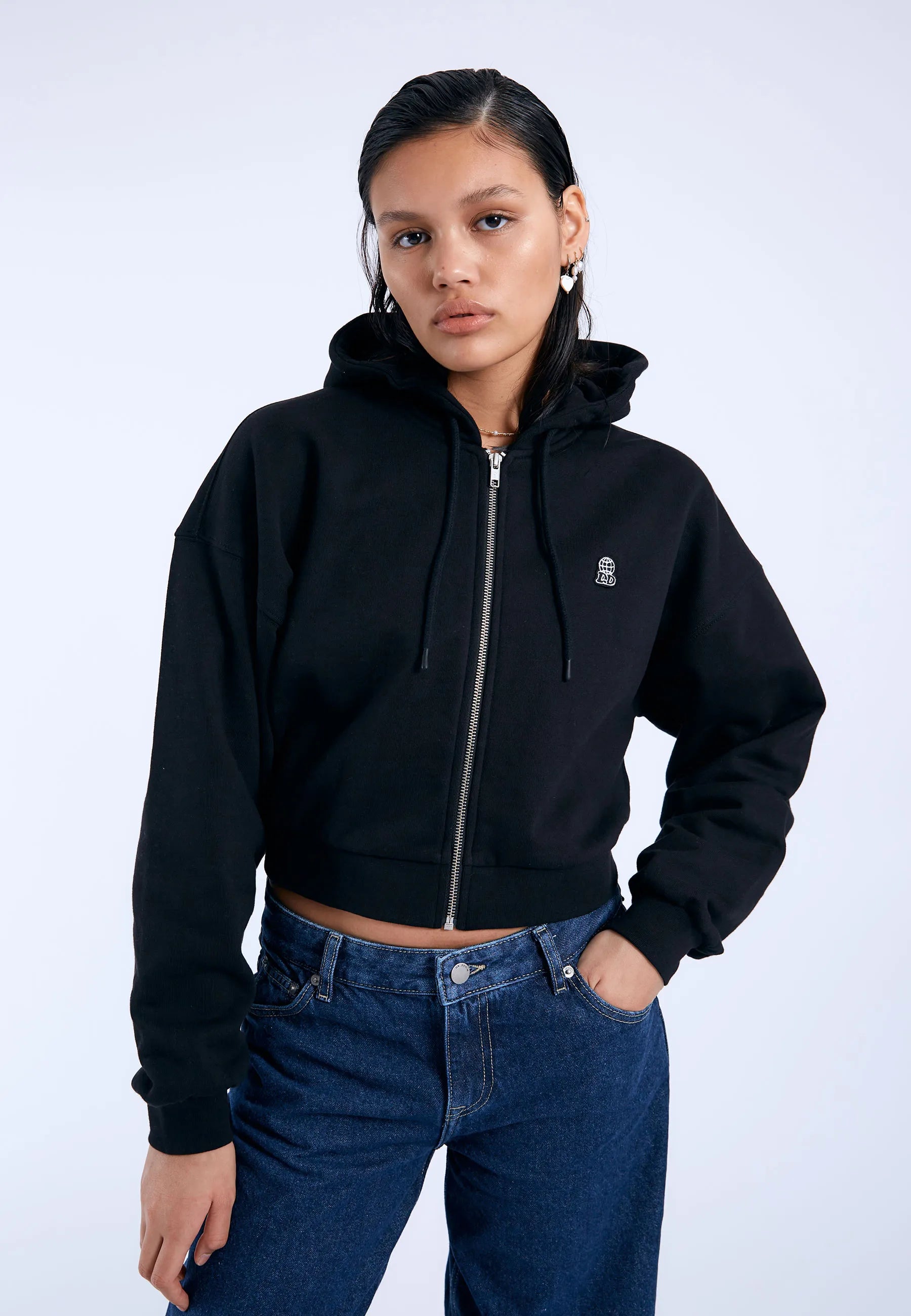Dr. Denim | Ethel Zip Hoodie - Black DD Global | Denim
