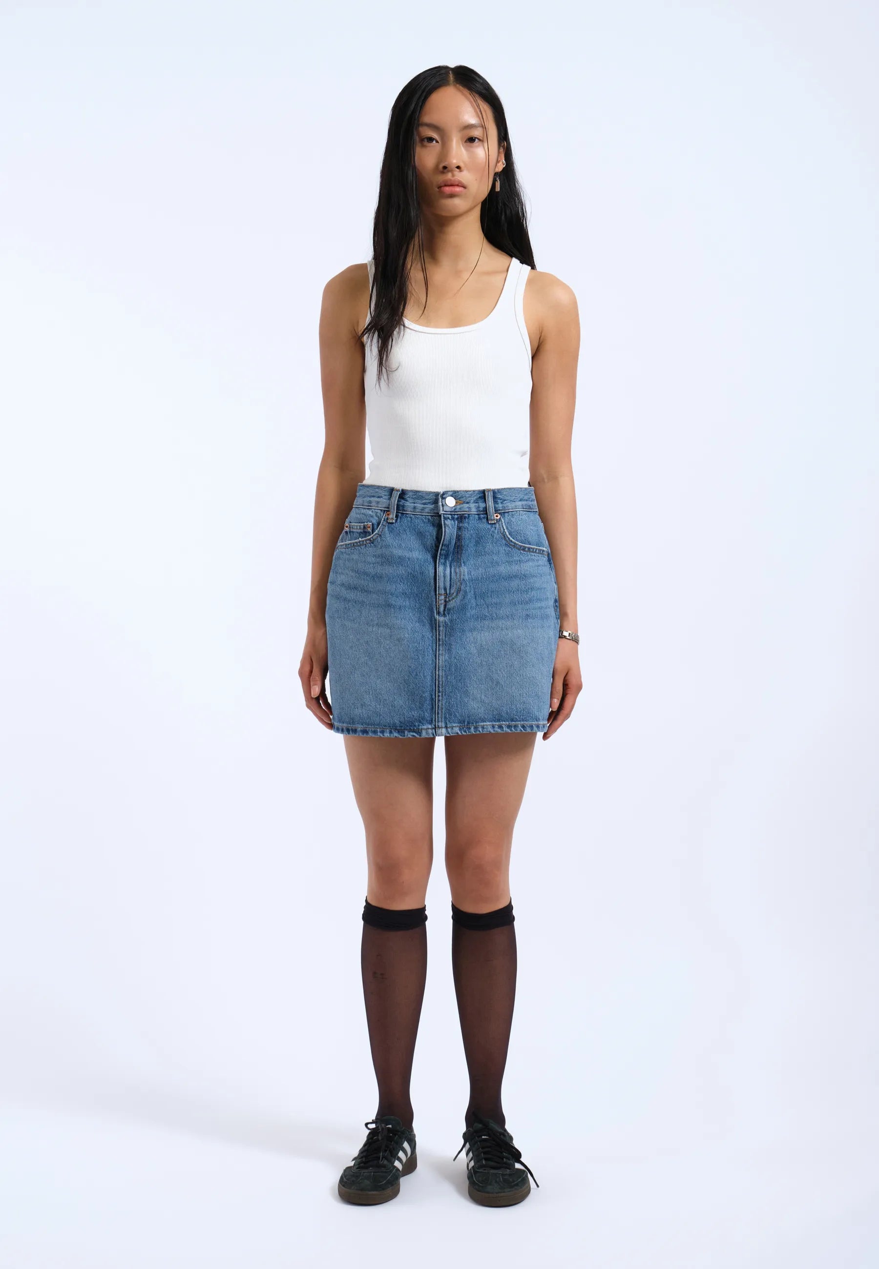 Dr. Denim | Arch Skirt - Stream Sky Used | Denim & Good Times Dr. Denim | Arch Skirt - Stream Sky Used | Denim & Good Times