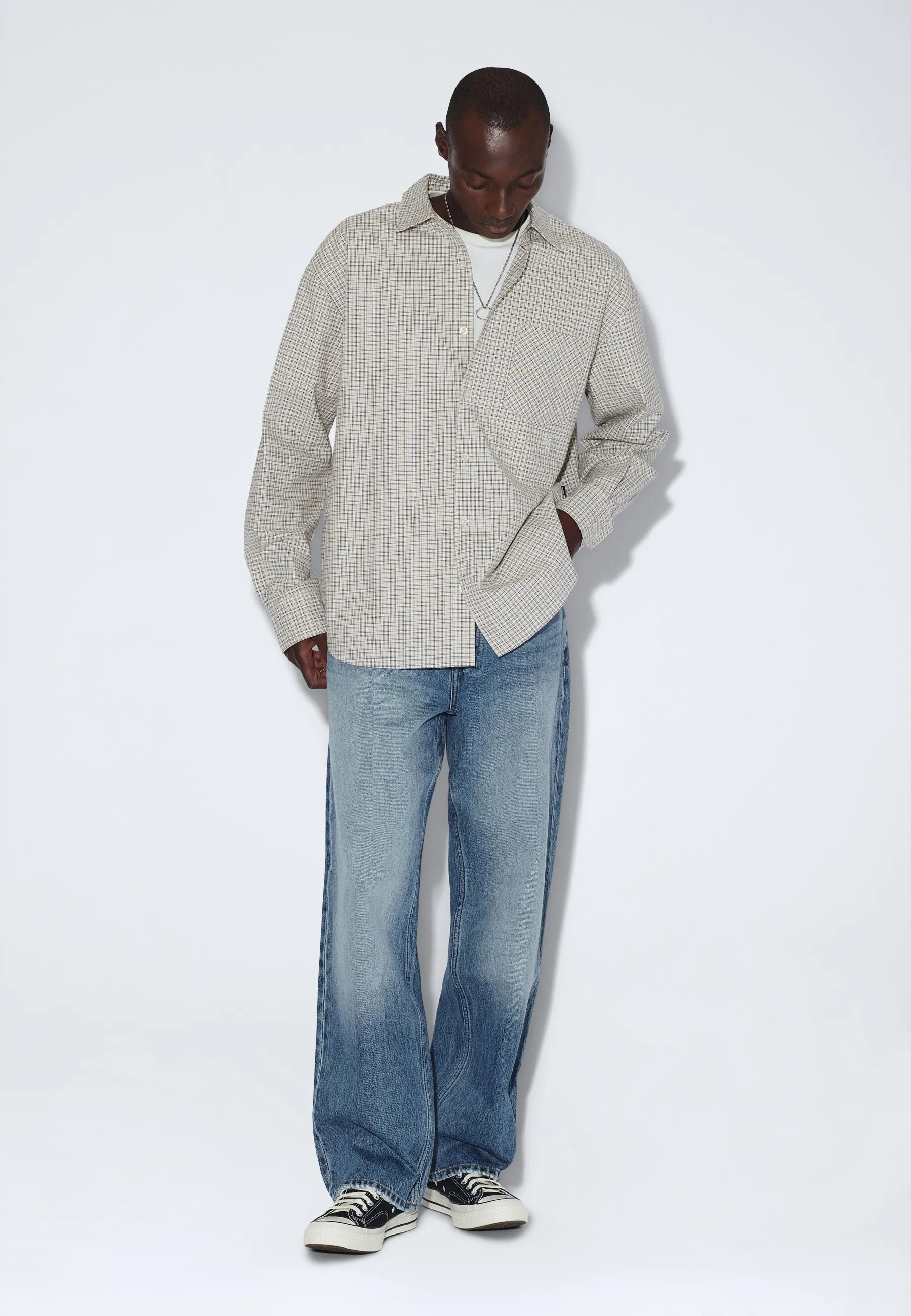2611111BP6_DrDenim_WesShirt_FallEcruCheck_main_M1_3