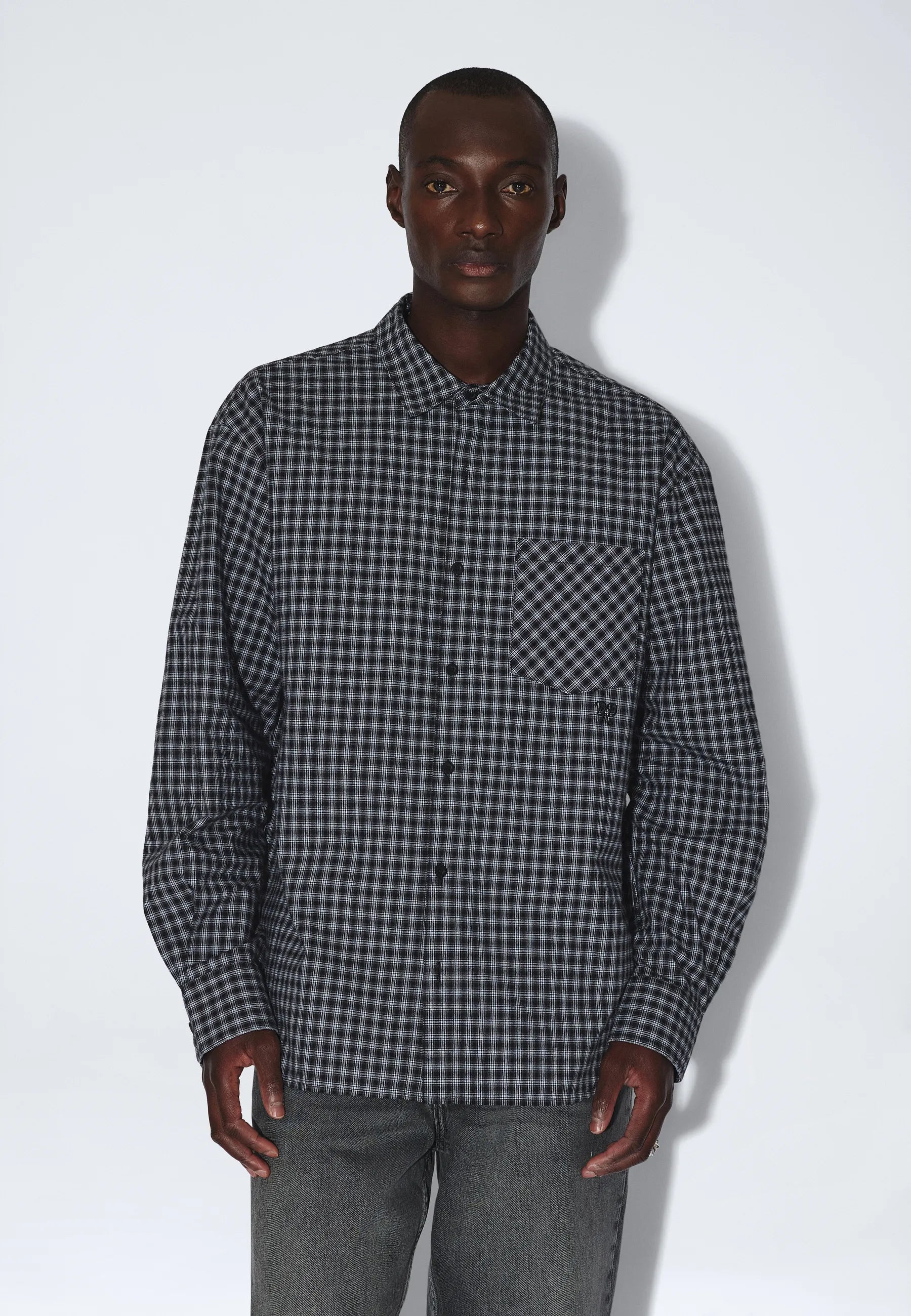 2611111BP7_DrDenim_WesShirt_FallBlackCheck_main_M3_2