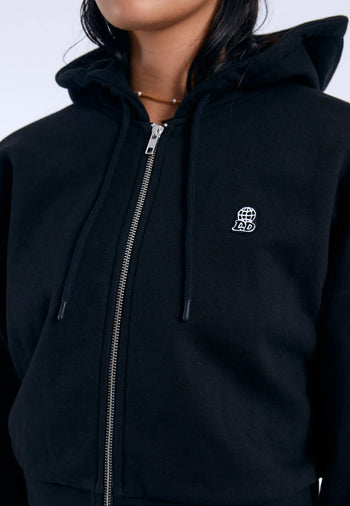 Dr. Denim | Ethel Zip Hoodie - Black DD Global | Denim & Good Times