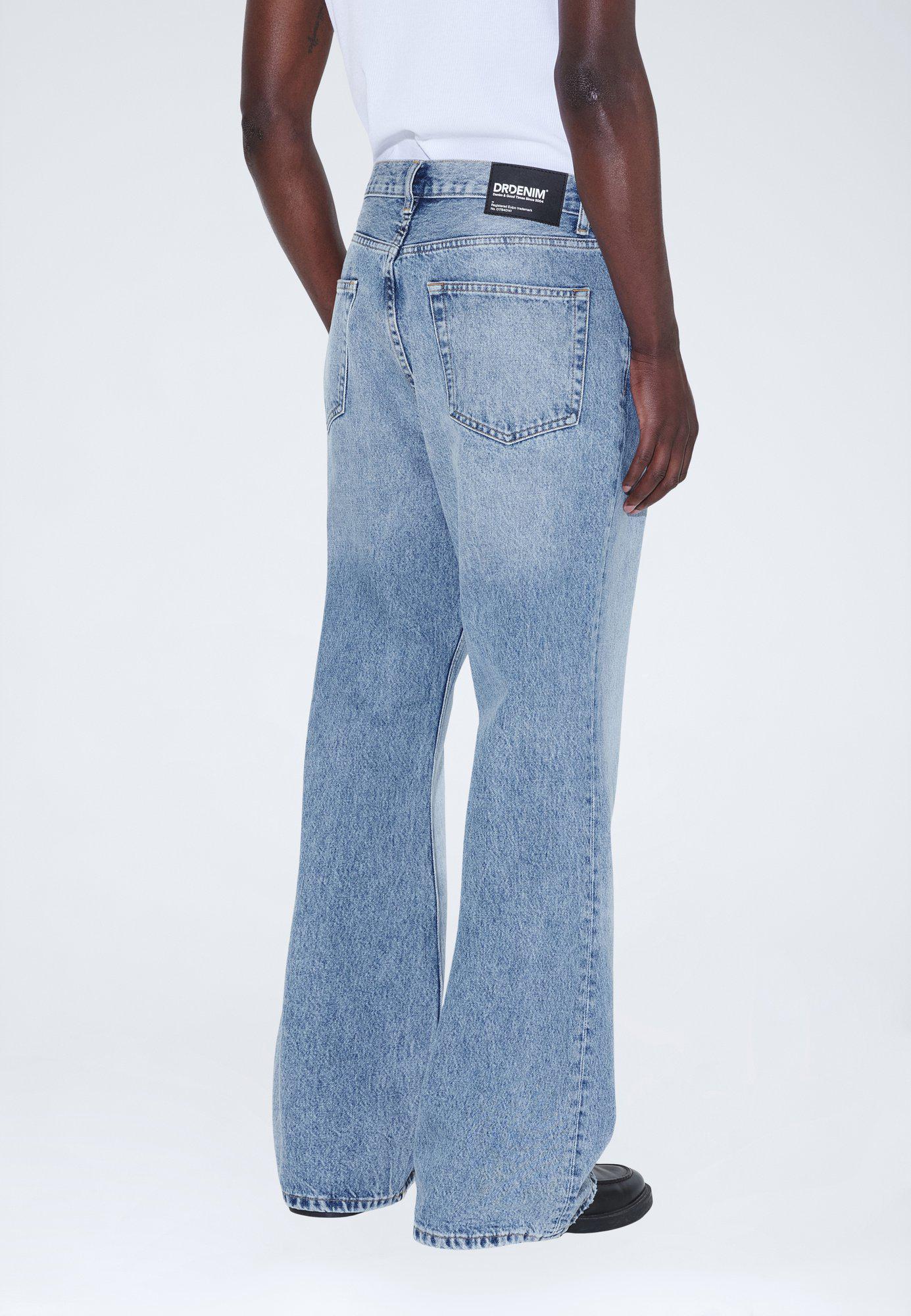 【AAKE】[UNISEX] TRACK LINE WIDE DENIM BKE Andi Cropped Wide Leg Stretch Jean - Women's Jeans in