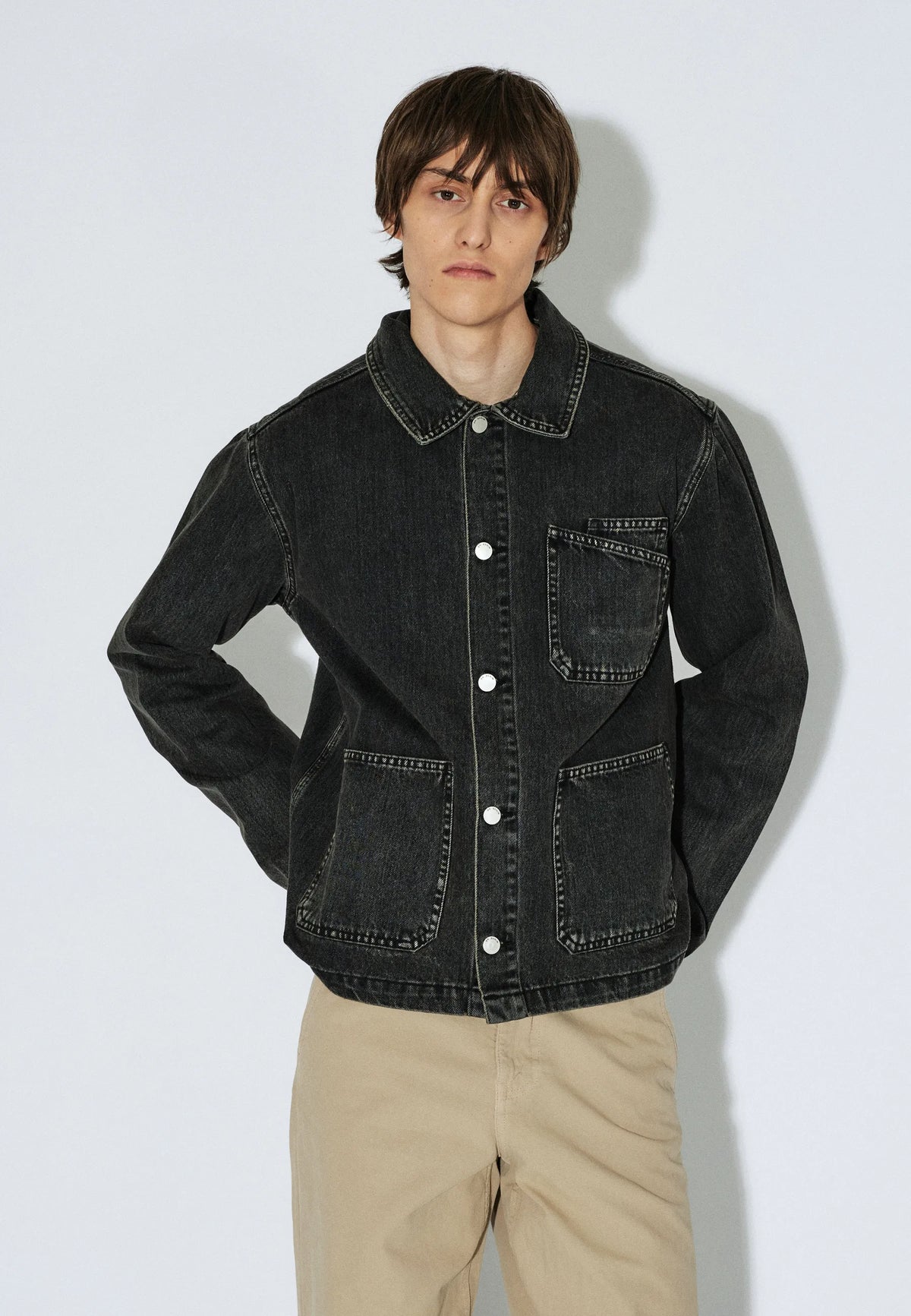 Evon Worker Jacket - Aged Black | Denim & Good Times – Dr. Denim