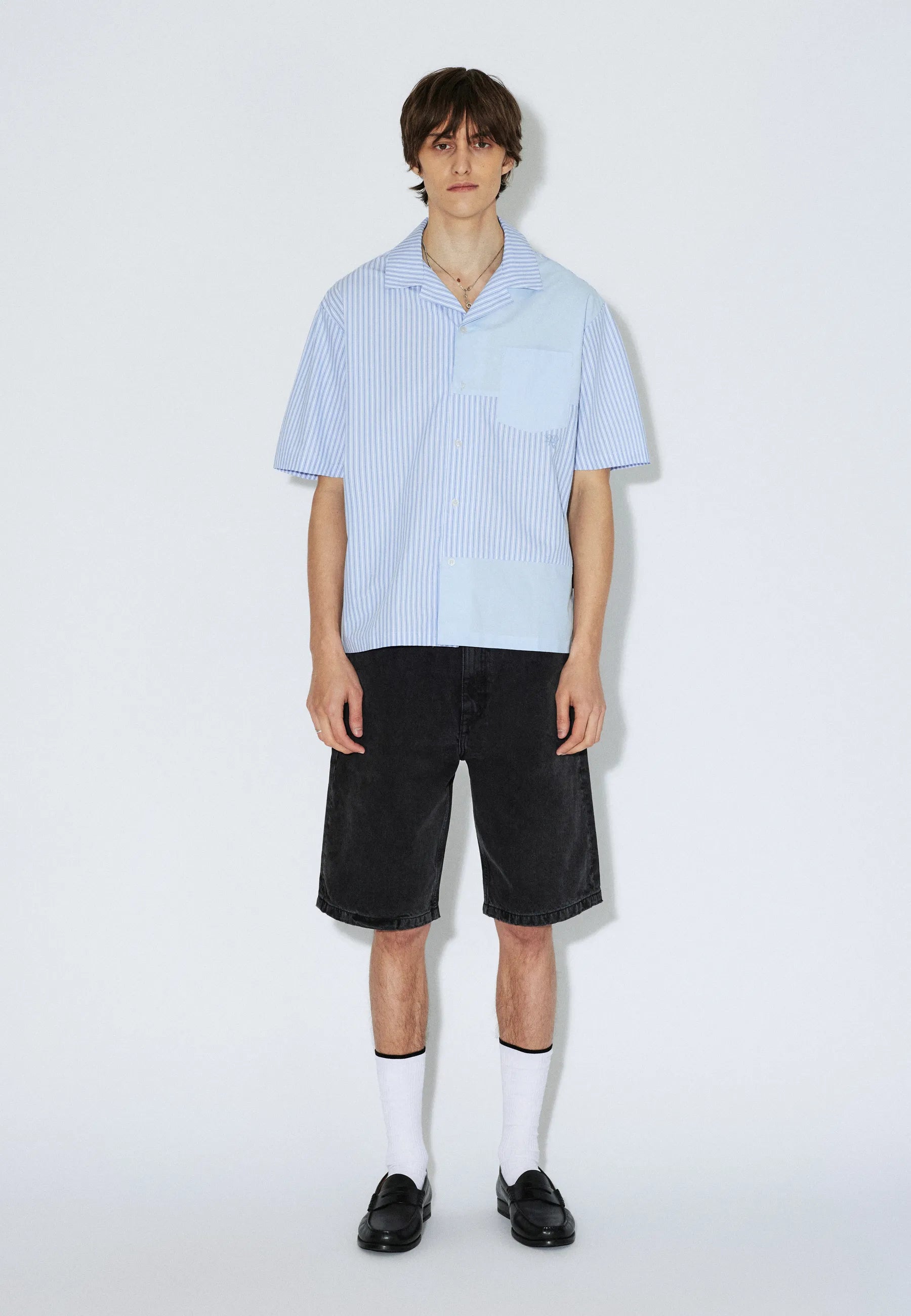 2611110BF4_DrDenim_MileShirt_LtBlueStripeMono_Main_M1_1