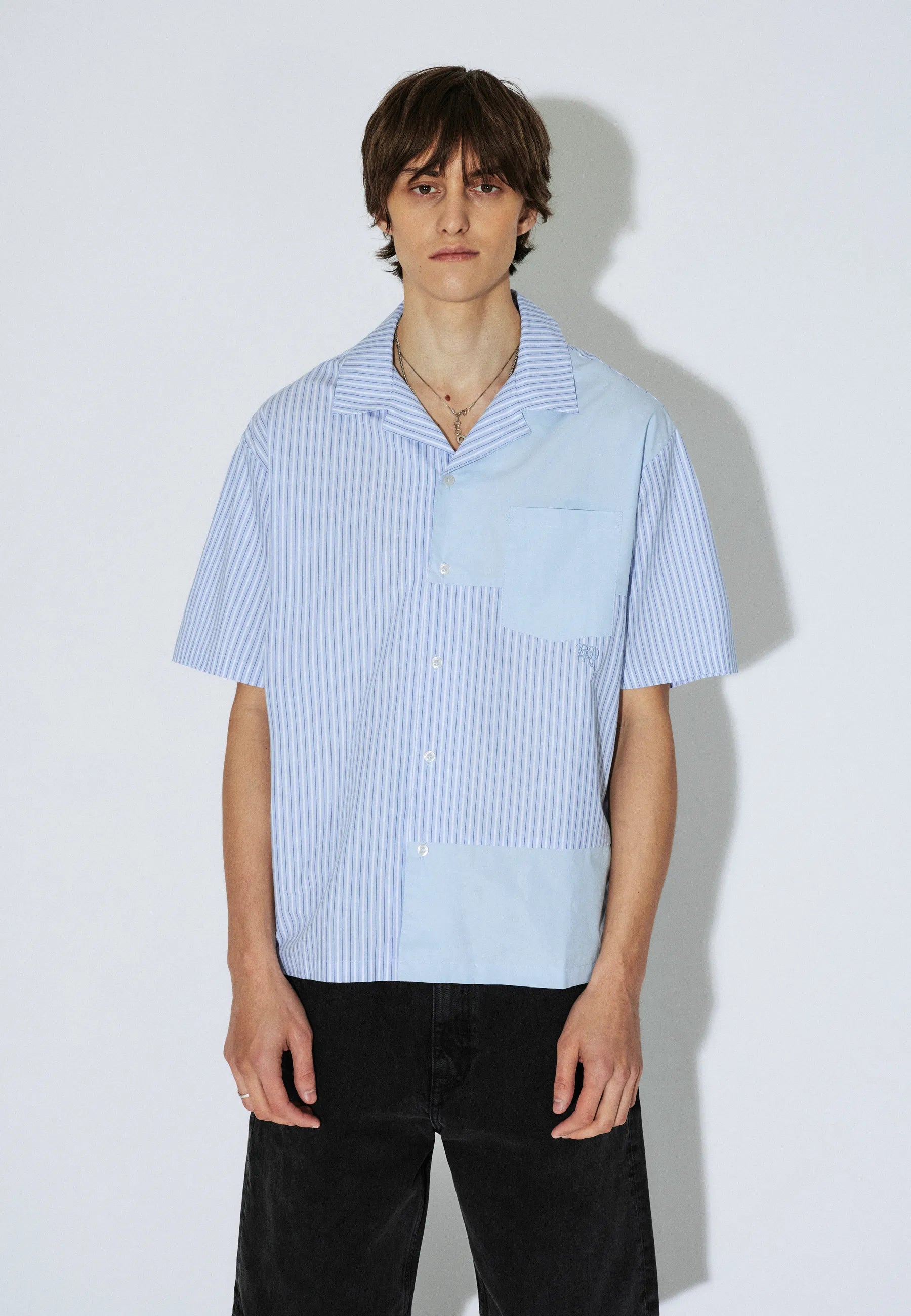 2611110BF4_DrDenim_MileShirt_LtBlueStripeMono_Main_M3_1