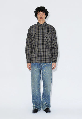 2611111BF8_DrDenim_WesShirt_BlackSummerCheck_Main_M1_1