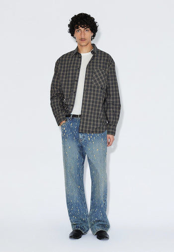 2611111BF8_DrDenim_WesShirt_BlackSummerCheck_Main_M1_2