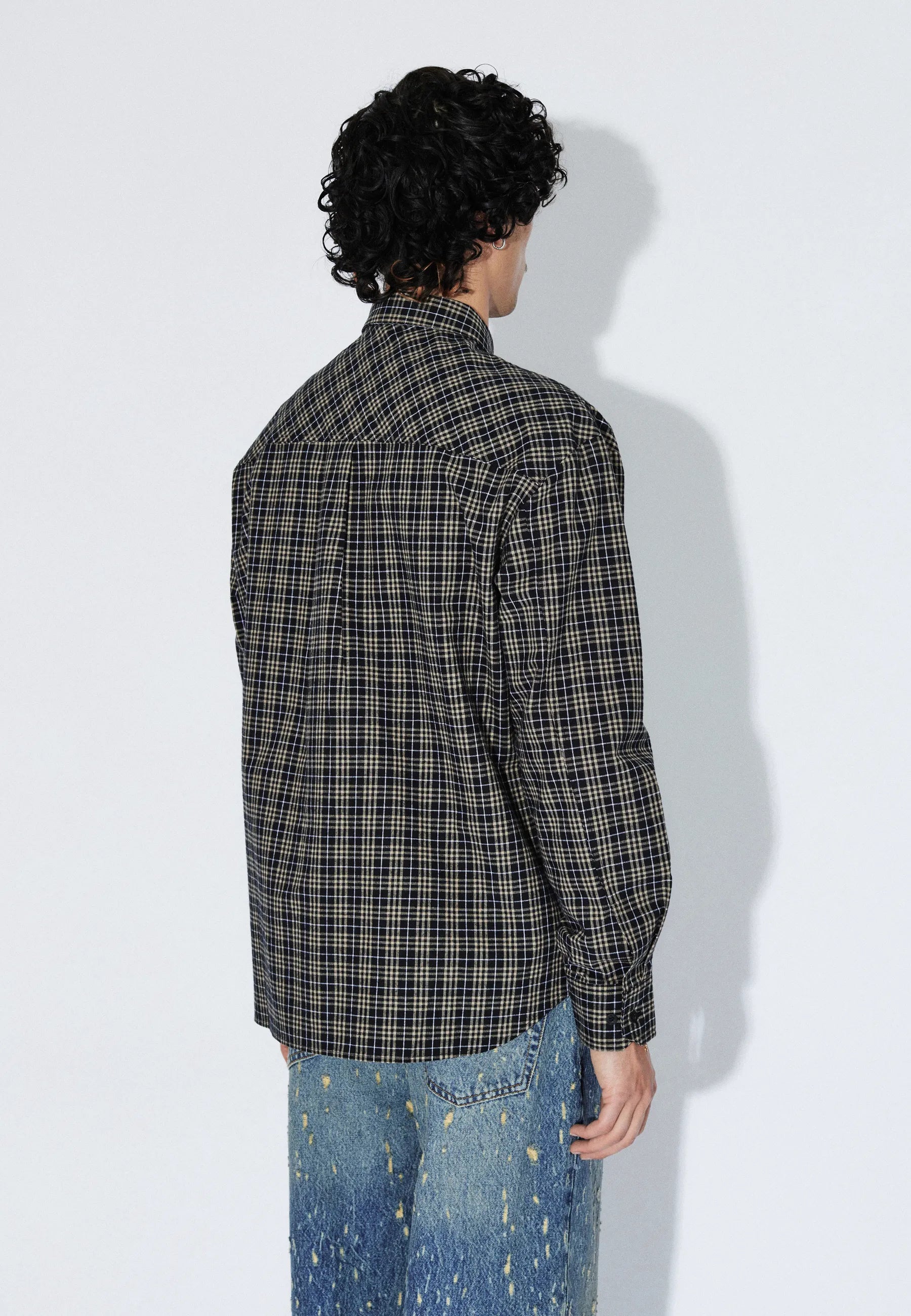 2611111BF8_DrDenim_WesShirt_BlackSummerCheck_Main_M4_1