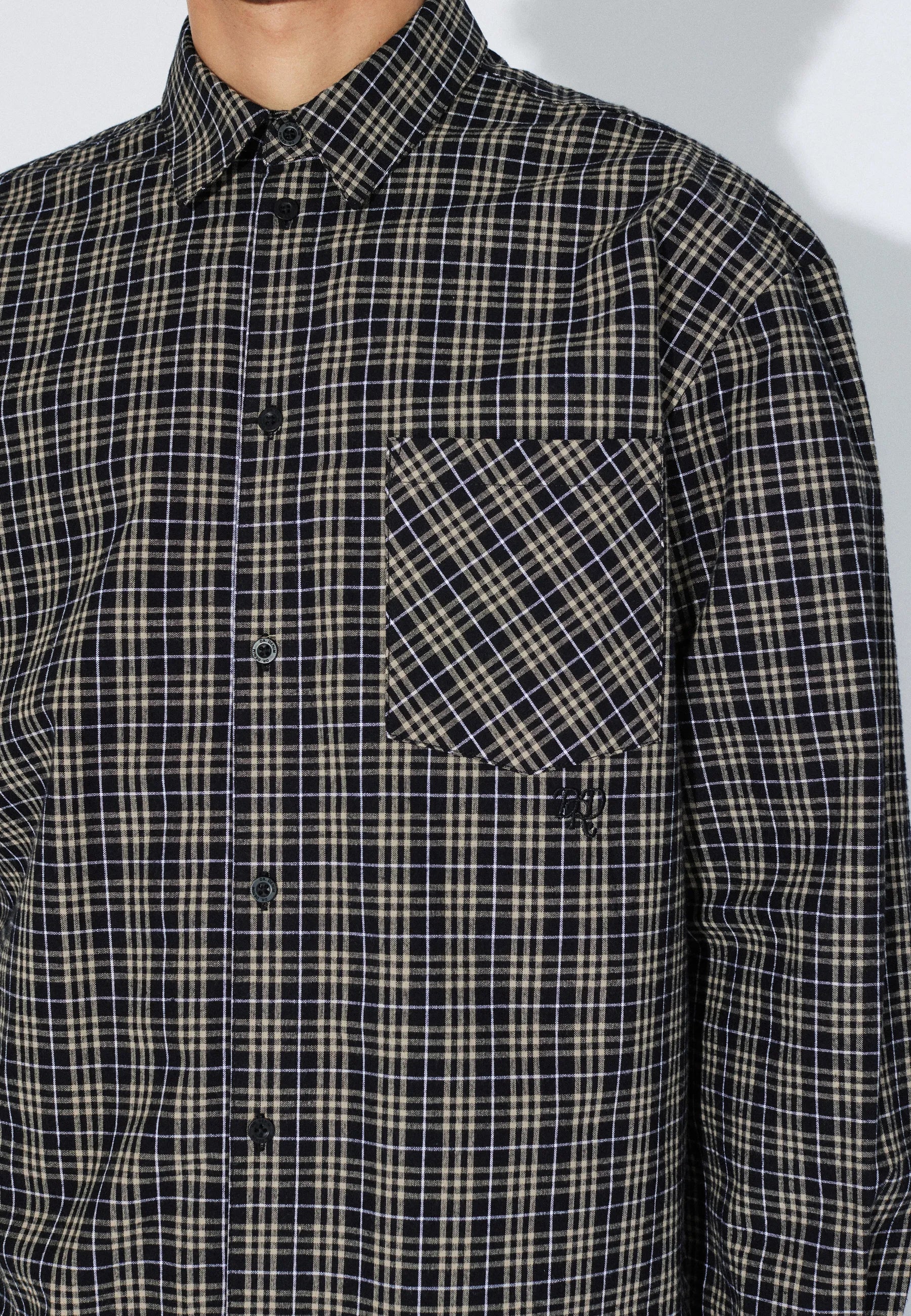 2611111BF8_DrDenim_WesShirt_BlackSummerCheck_Main_M5_1