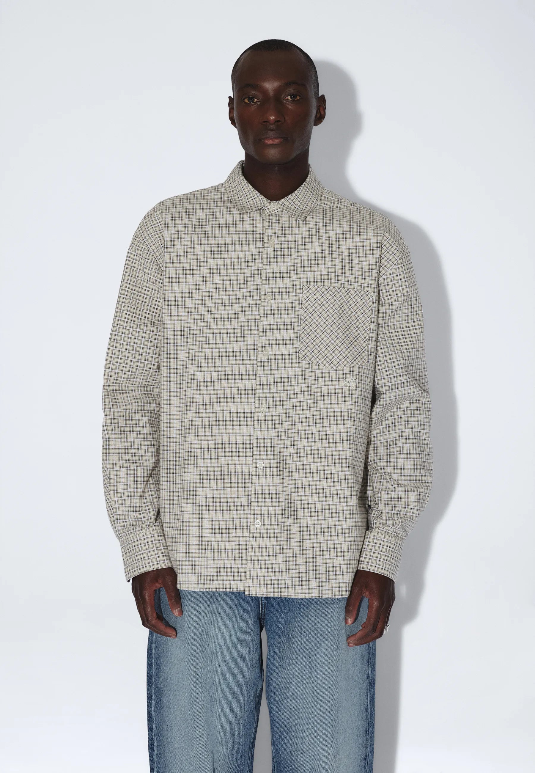 2611111BP6_DrDenim_WesShirt_FallEcruCheck_main_M3_1