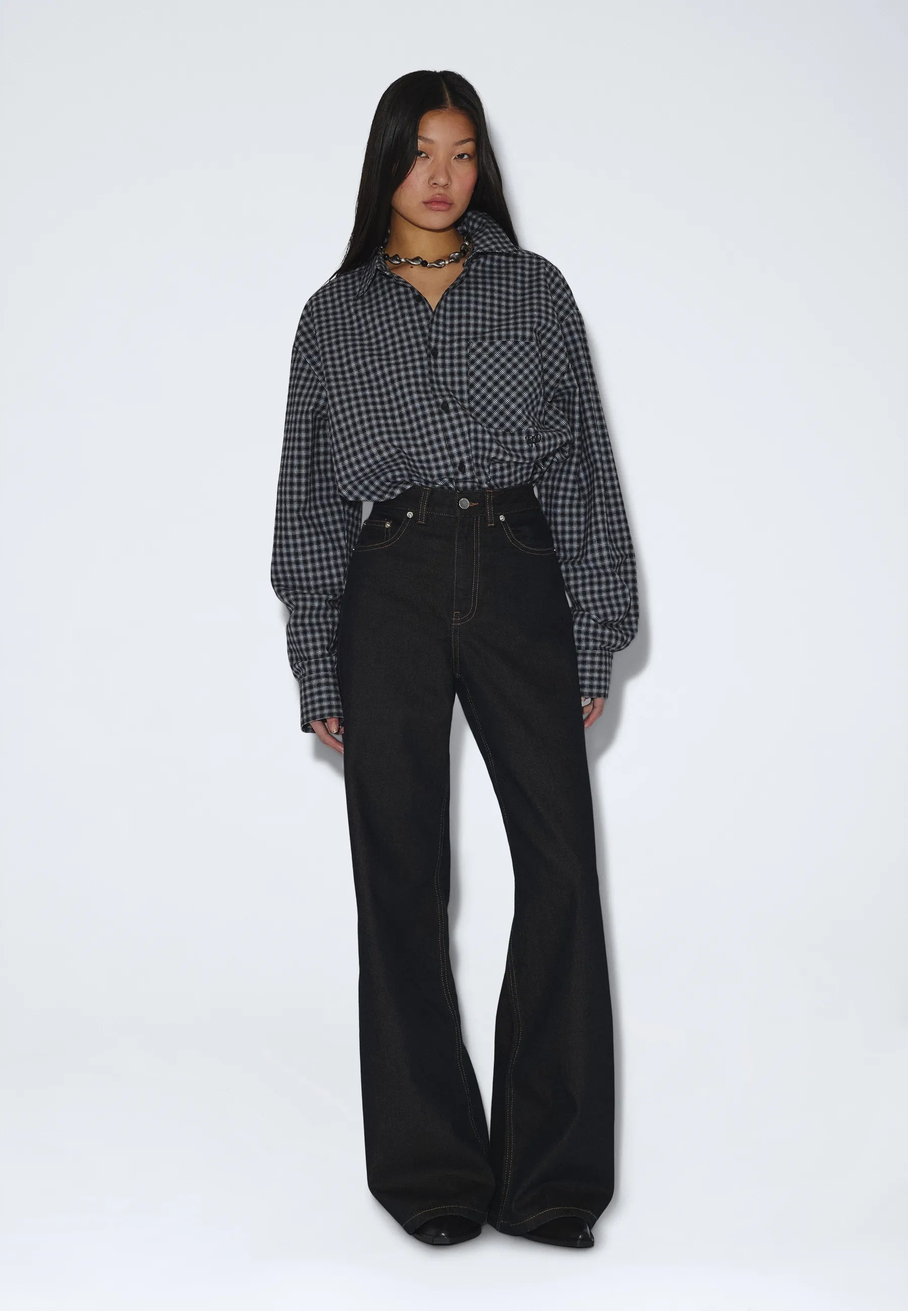 2611111BP7_DrDenim_WesShirt_FallBlackCheck_main_W1_3