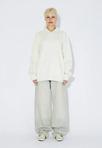 2611113BG5_DrDenim_BradyCollarSweatshirt_EcruMono_Main_W1_1