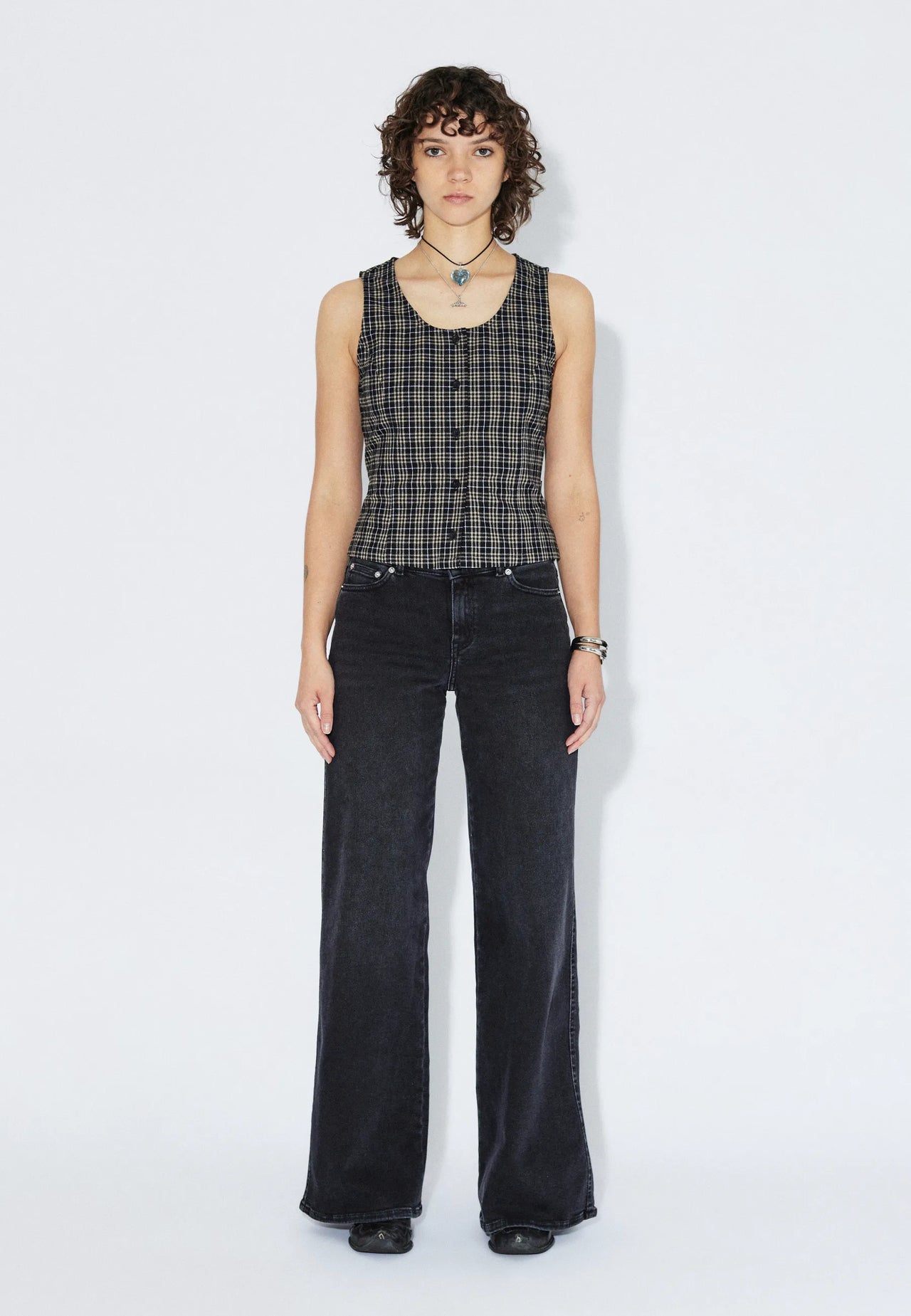 2611125BF8_DrDenim_ZolaTop_BlackSummerCheck_Main_W1_1