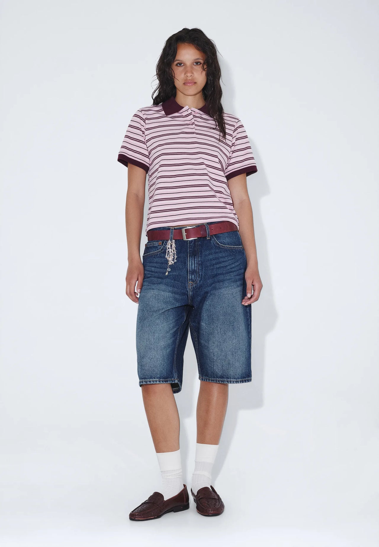 2621106484_DrDenim_ JadeSSPolo_PinkStipe_Main_W1_1