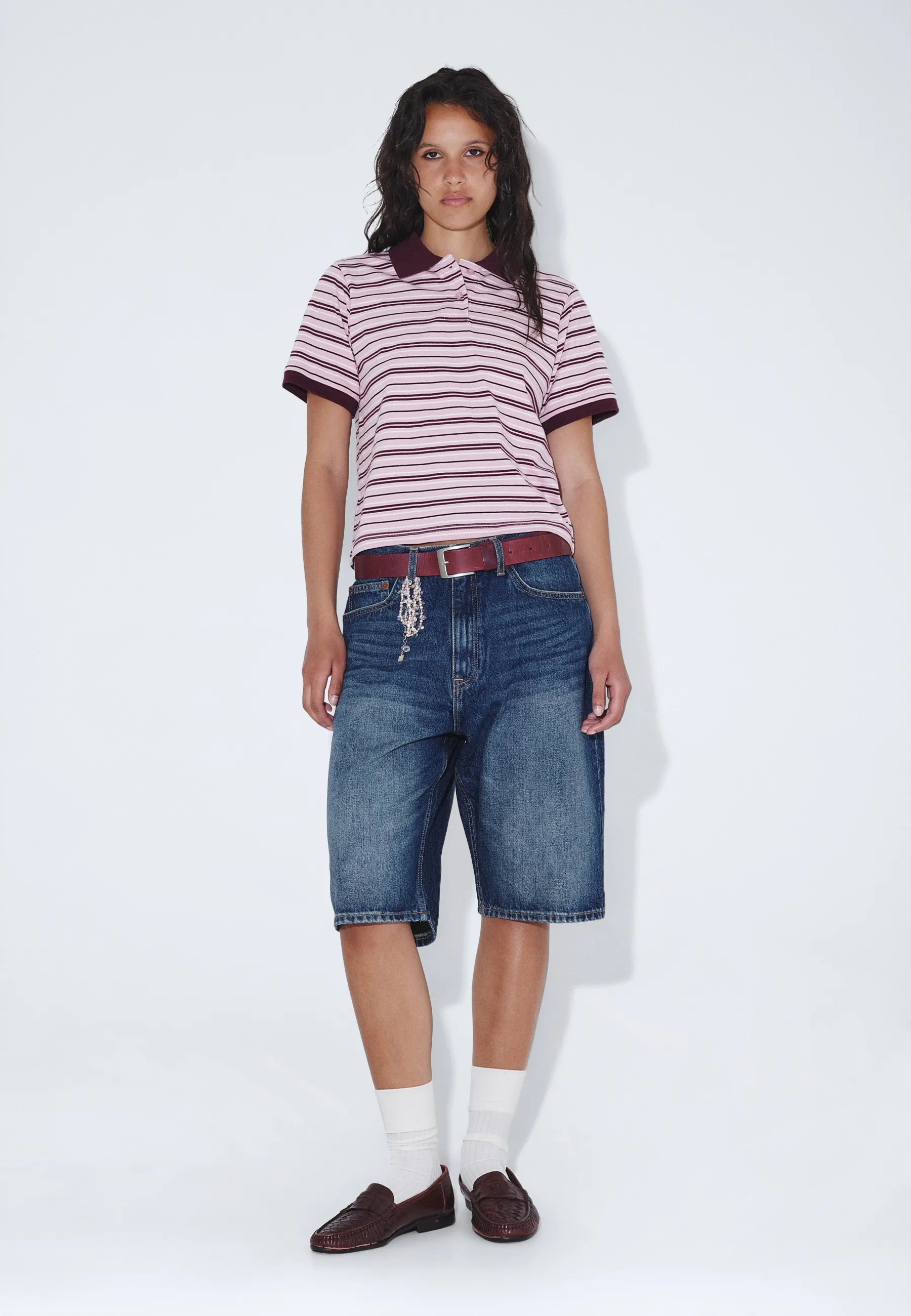 2621106484_DrDenim_ JadeSSPolo_PinkStipe_Main_W1_1