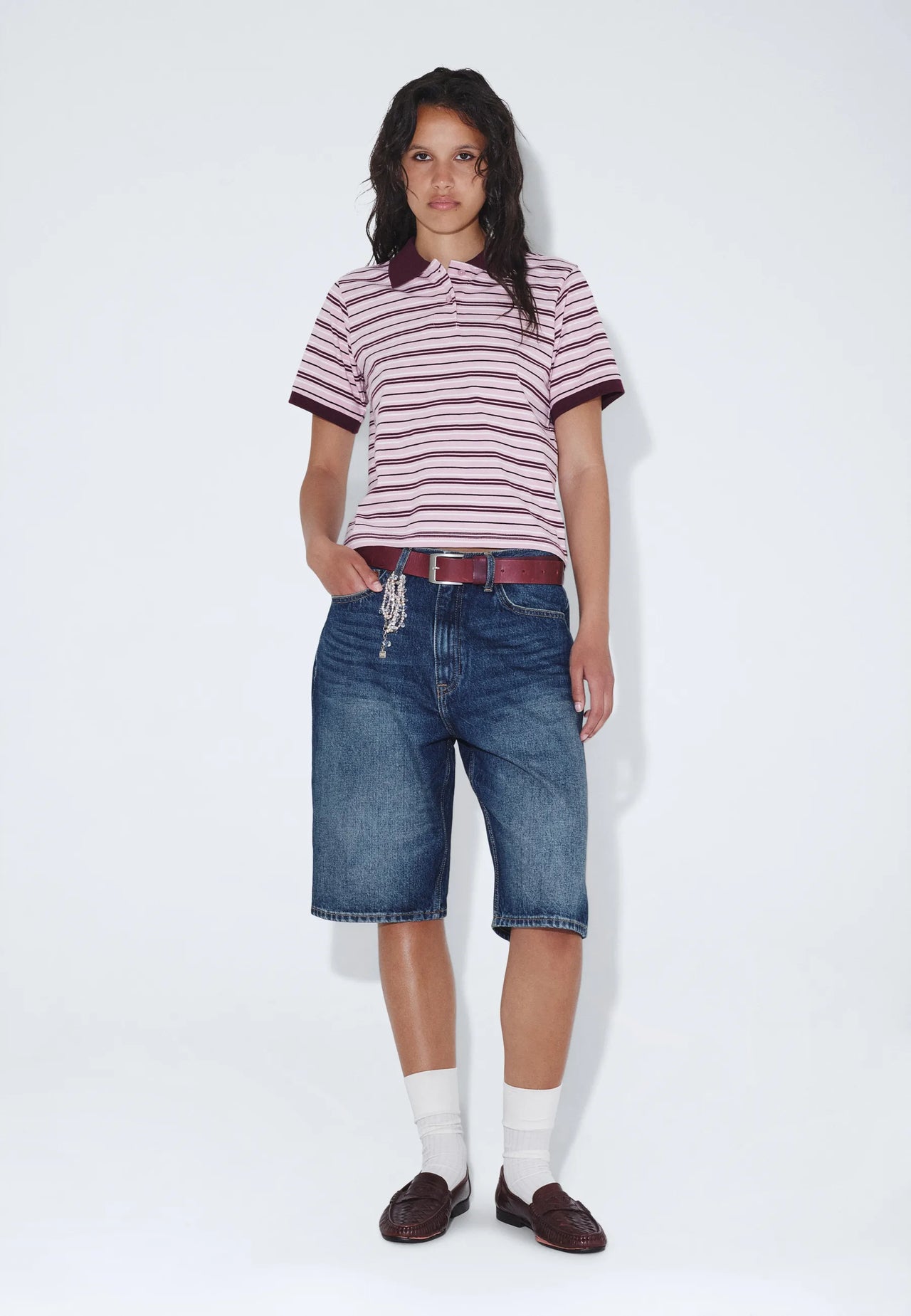 2621106484_DrDenim_ JadeSSPolo_PinkStipe_Main_W1_1