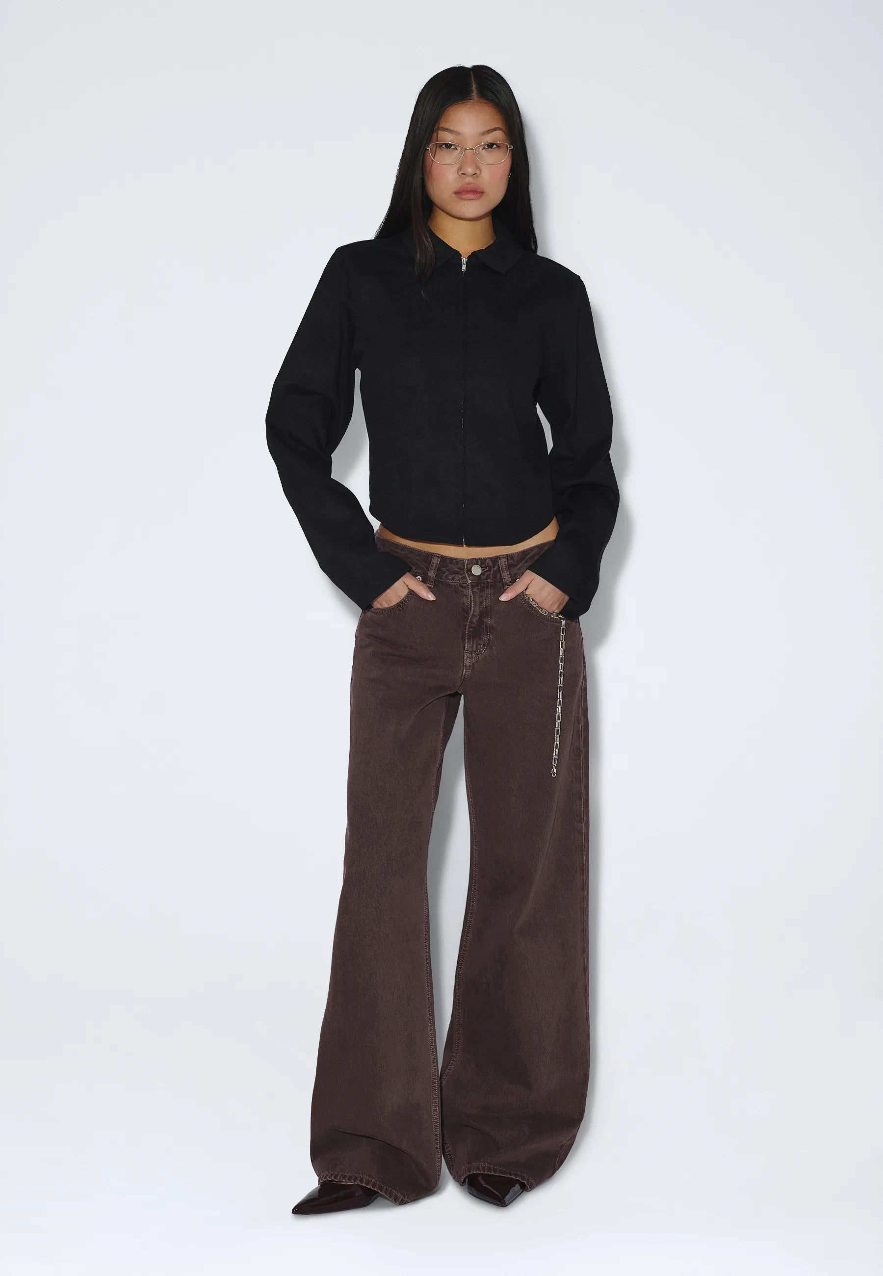 2631119101_DrDenim_DaniZipShirt_Black_main_W1_1