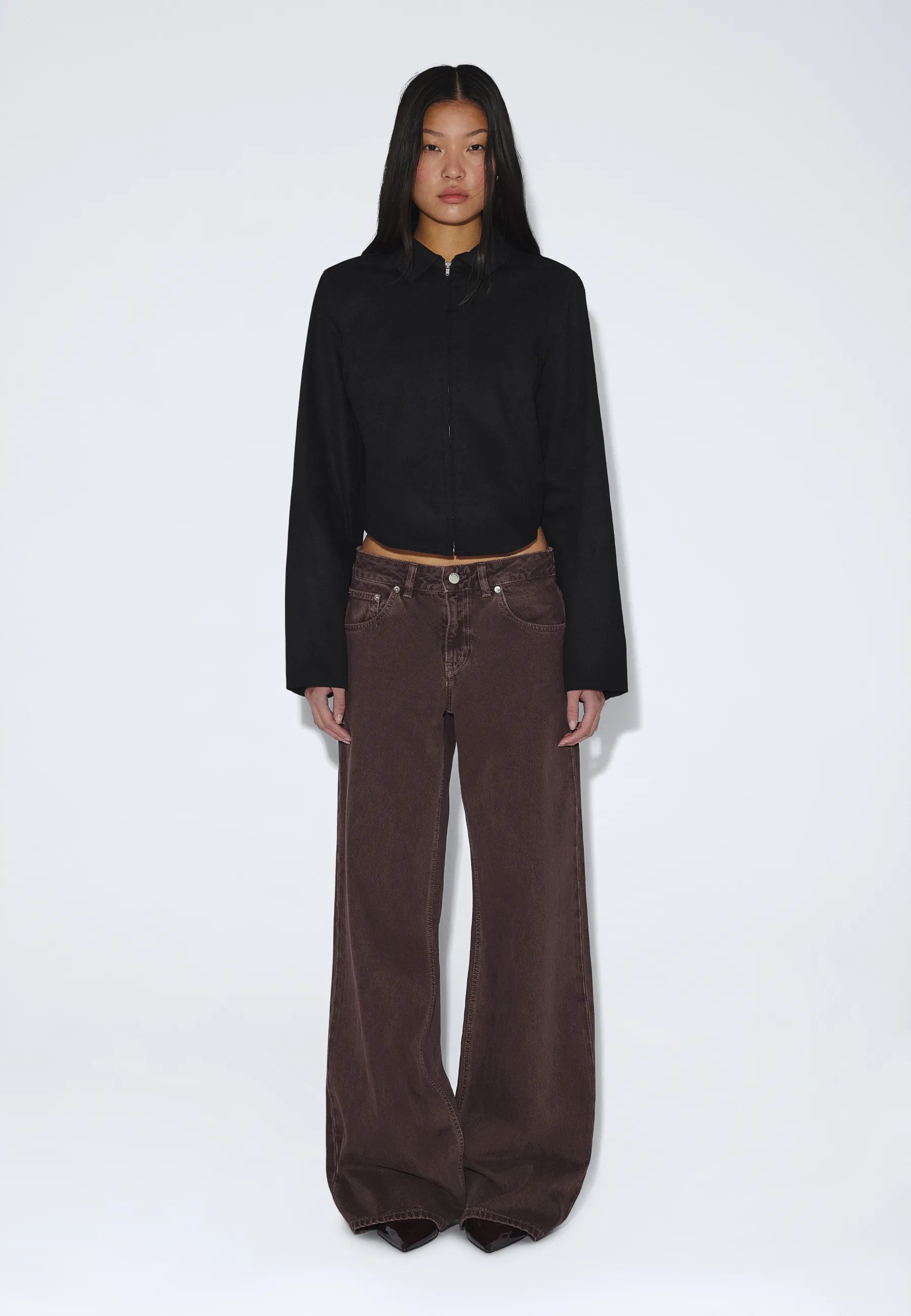 2631119101_DrDenim_DaniZipShirt_Black_main_W1_2